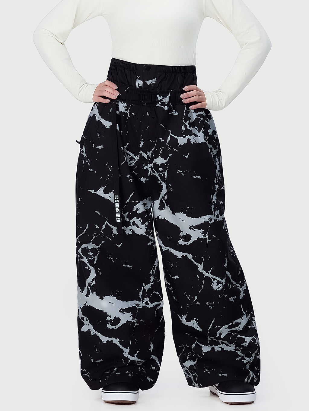 Hyper Beast Damen Strapazierfähige Allzweck-Freestyle-Schneehose im Baggy-Stil