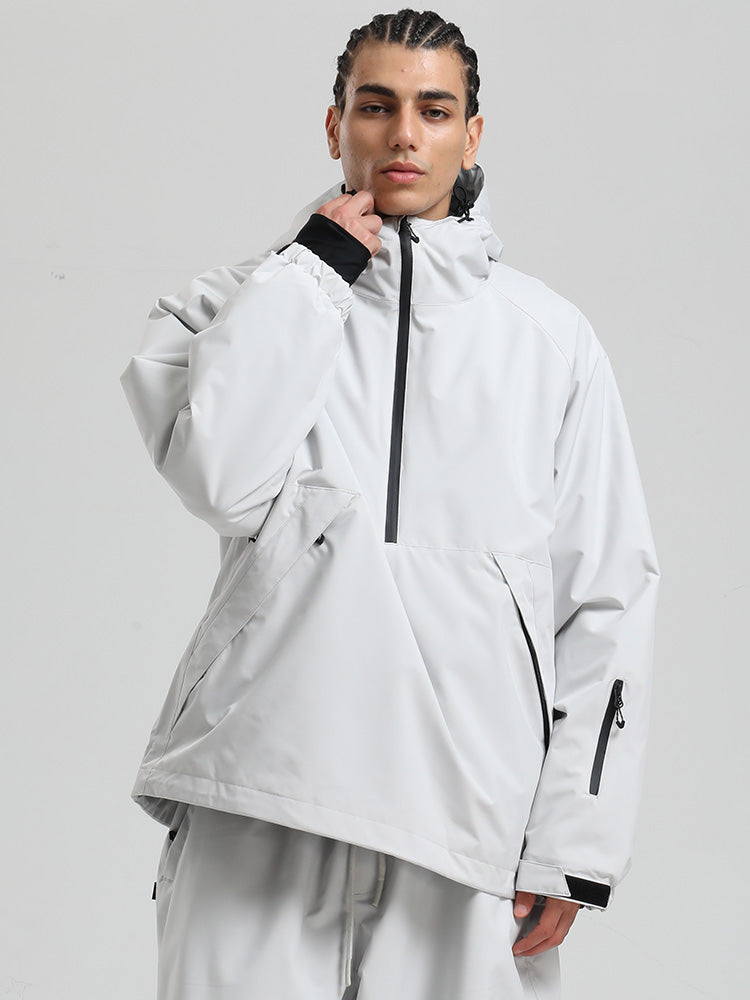 Gsou Snow Herren-Snowboardjacke im urbanen Stil, Pullover-Anorak