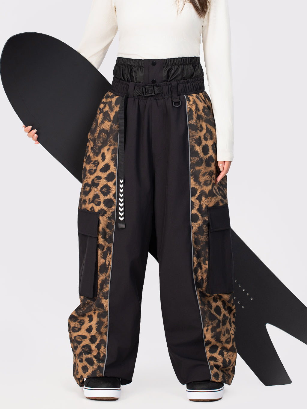 Wild Motion Damen-Schneehose mit reflektierendem Farbblock-Design und extra weitem Schnitt