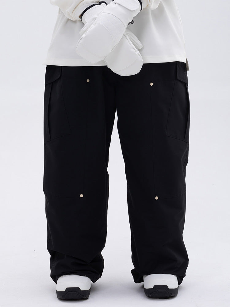 Damen-Skihose mit doppeltem Knieausschnitt, Freestyle-Stil, Baggy-Design