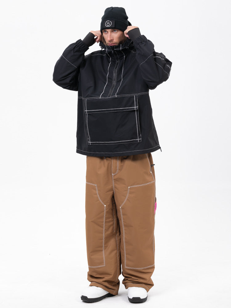Mountain Vibe Pulloverjacke für Herren & Urban Freerider Baggy-Schneehose Set