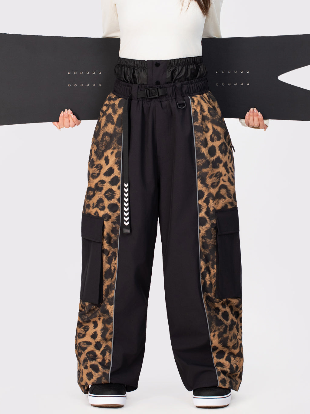 Wild Motion Damen-Schneehose mit reflektierendem Farbblock-Design und extra weitem Schnitt