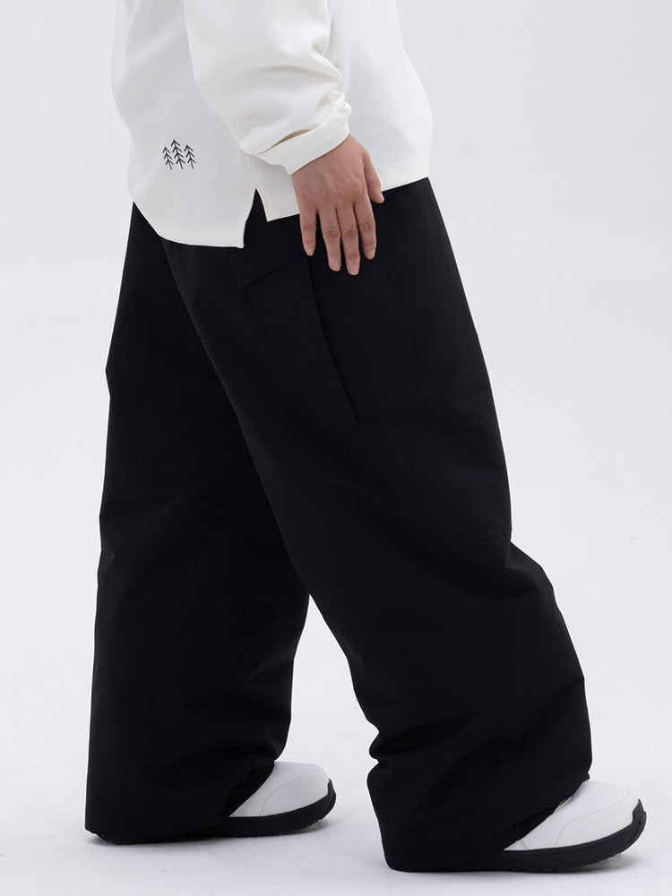 Damen-Skihose mit doppeltem Knieausschnitt, Freestyle-Stil, Baggy-Design