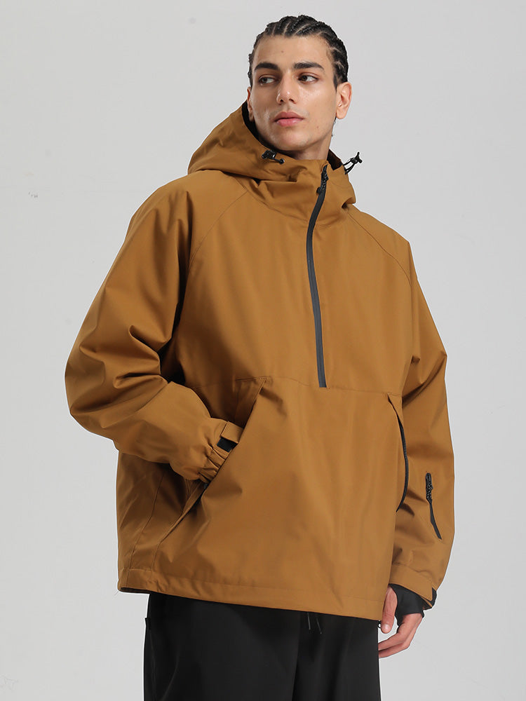 Gsou Snow Herren-Snowboardjacke im urbanen Stil, Pullover-Anorak
