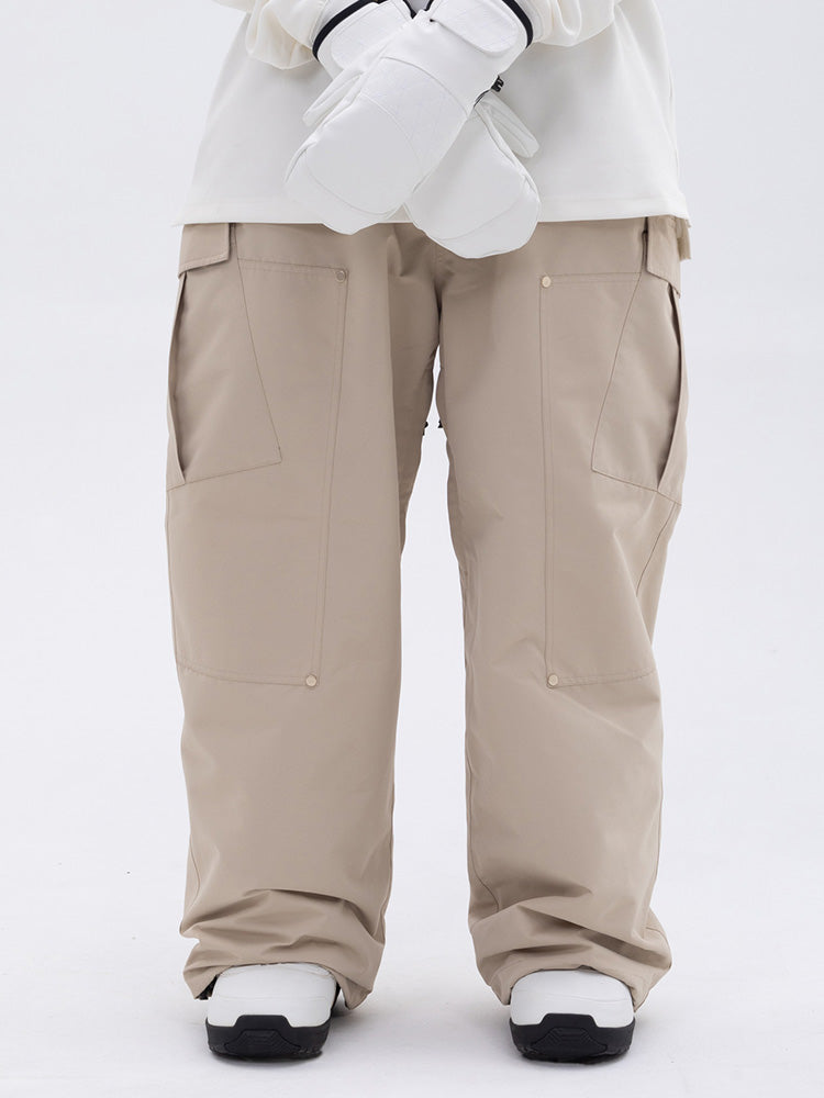 Damen-Skihose mit doppeltem Knie, Mountain Freestyle Baggy Camo