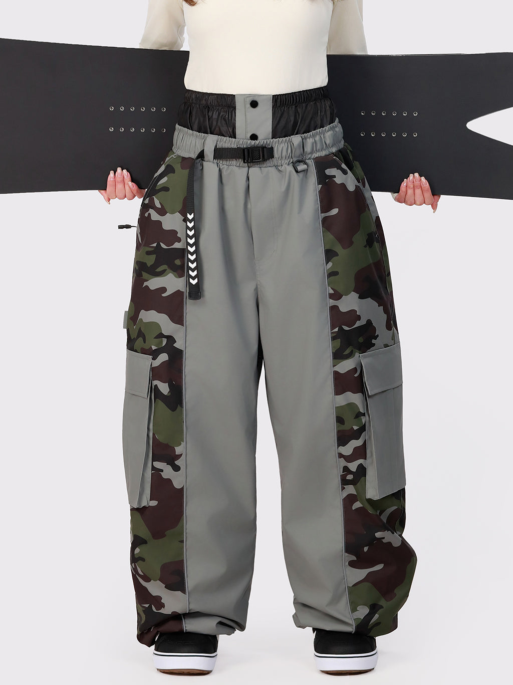 Wild Motion Damen-Schneehose mit reflektierendem Farbblock-Design und extra weitem Schnitt
