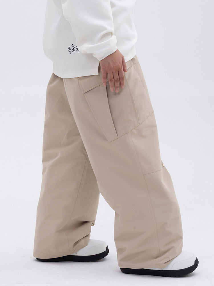 Damen-Skihose mit doppeltem Knieausschnitt, Freestyle-Stil, Baggy-Design