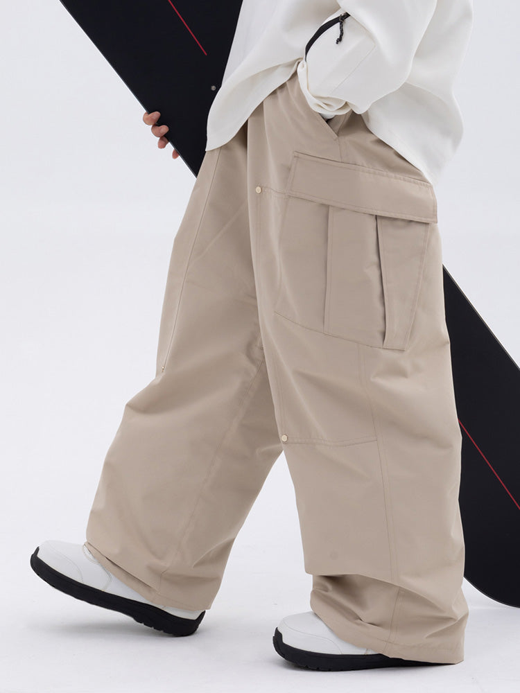 Herren-Skihose mit doppeltem Knieausschnitt, Freestyle-Stil, Baggy-Design