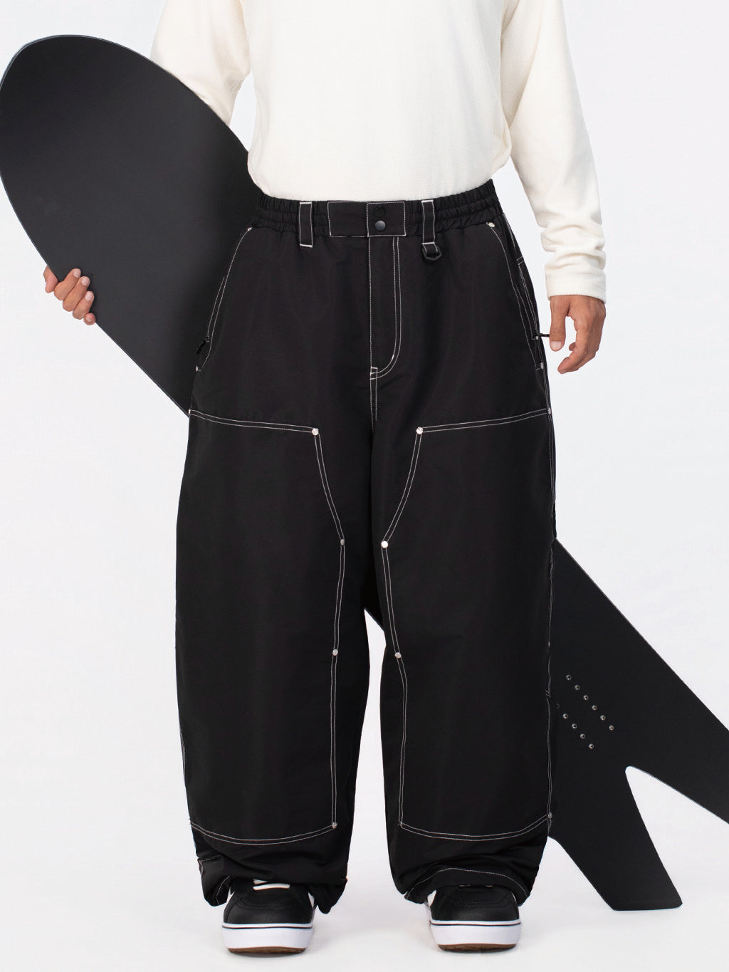 UrbanCraft Utility Freeride Baggy Snowboardhose für Herren mit verstärkten Einsätzen
