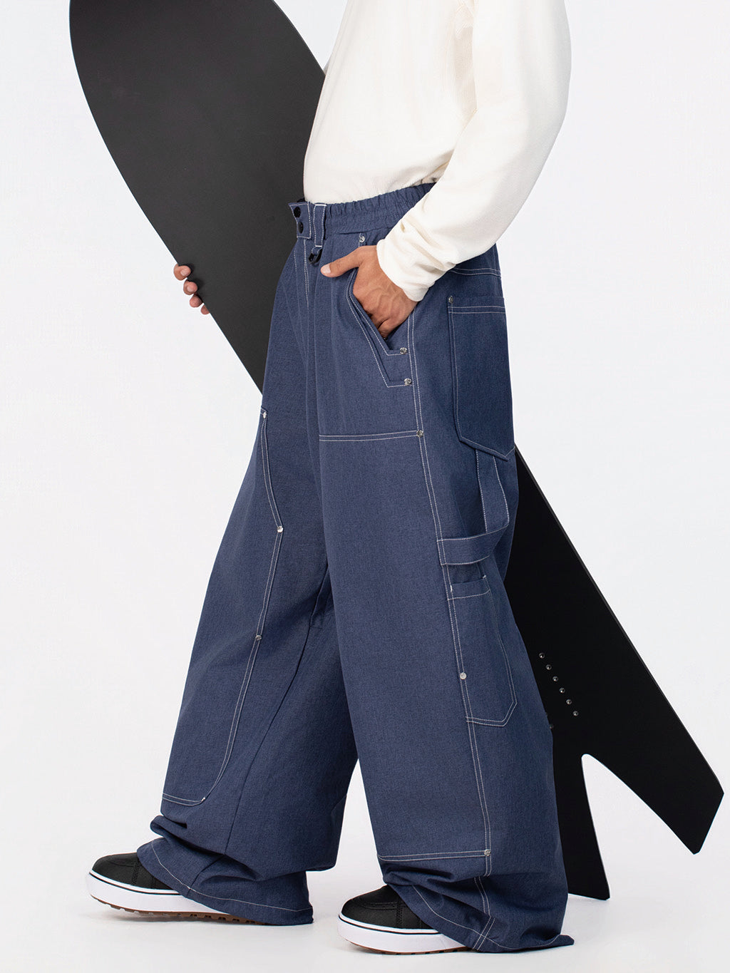 UrbanCraft Utility Freeride Baggy Snowboardhose für Herren mit verstärkten Einsätzen