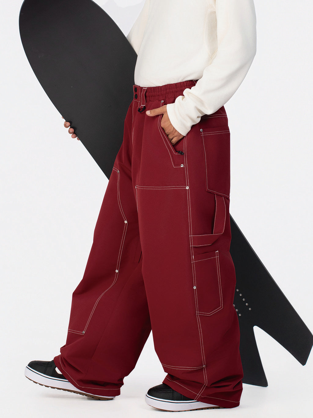 UrbanCraft Utility Freeride Baggy Snowboardhose für Herren mit verstärkten Einsätzen