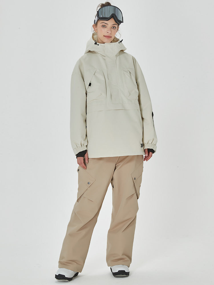 Damen Freerider Baggy Anorak Jacke mit Swag Cargo Snowboardhose