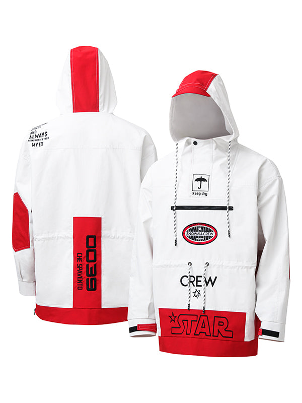 Snowall Unisex Mountain Star wasserdichte Anorak-Snowboardjacke für Herren