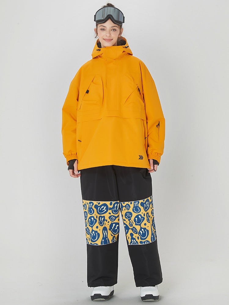 Damen Mountain Freerider Baggy Anorak Snowboardjacke & Hosen-Set