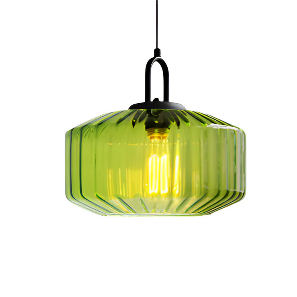 Luvano Mireta Pendelleuchte Buntglas Retro