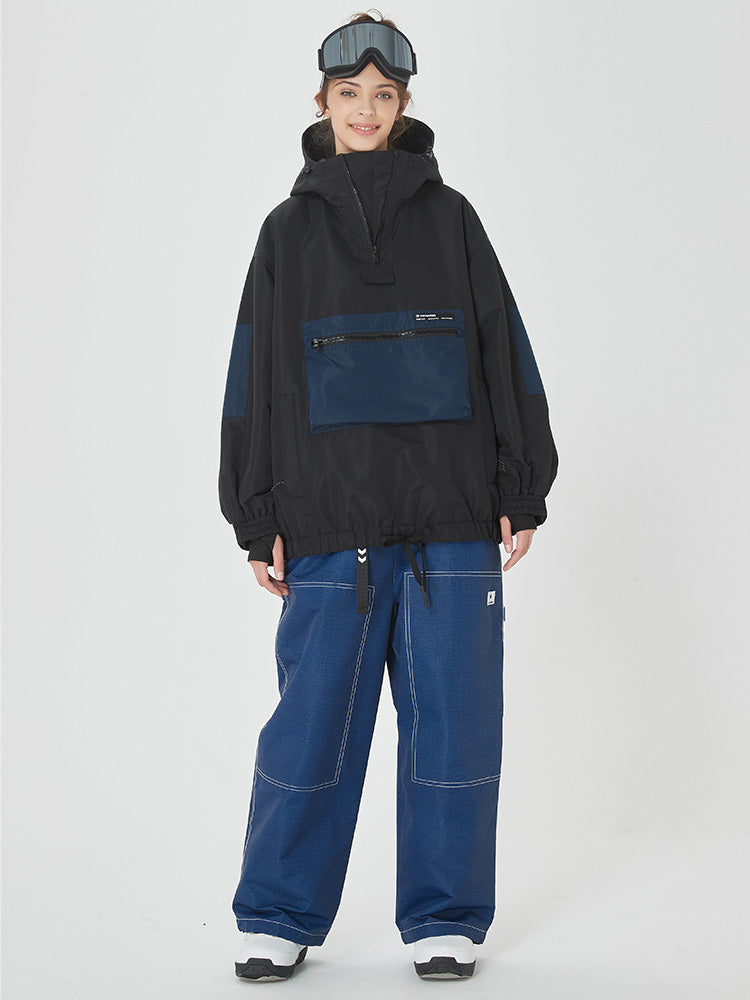 Damen-Mountain-Freerider-Freestyle-Snowboardanzug, Baggy-Snowboardanzug