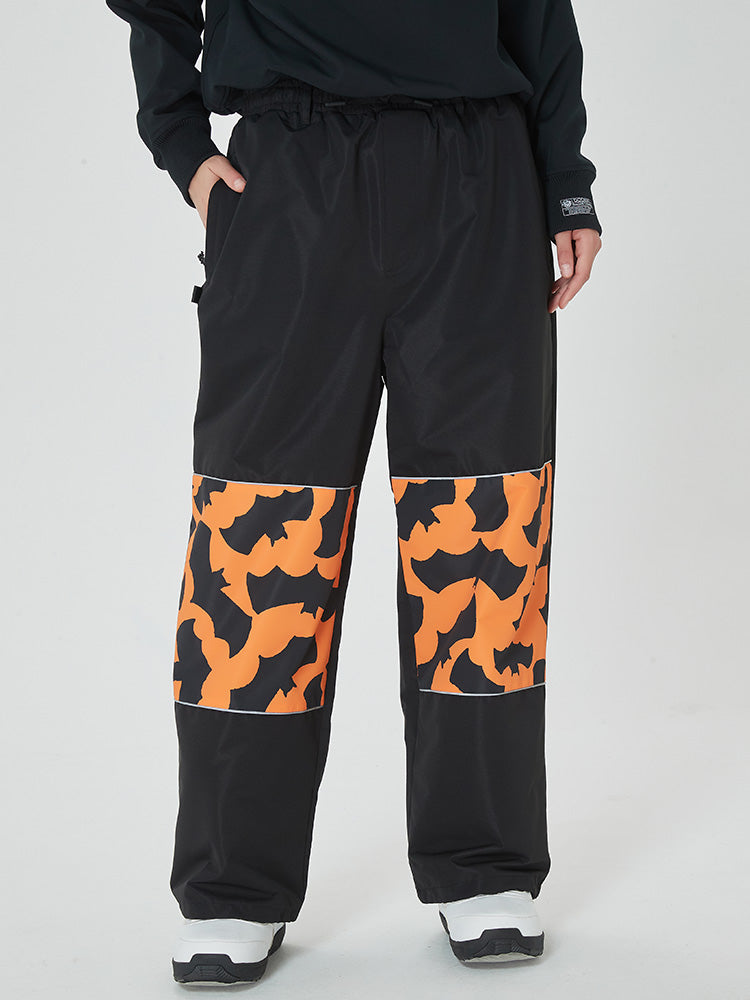 Swaggy Damen-Cargo-Schneehose mit reflektierenden Knie-Einsätzen