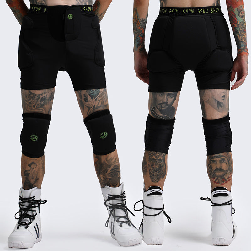 Gsou Snow Unisex Undercover Schutzshorts & Knieschoner Set