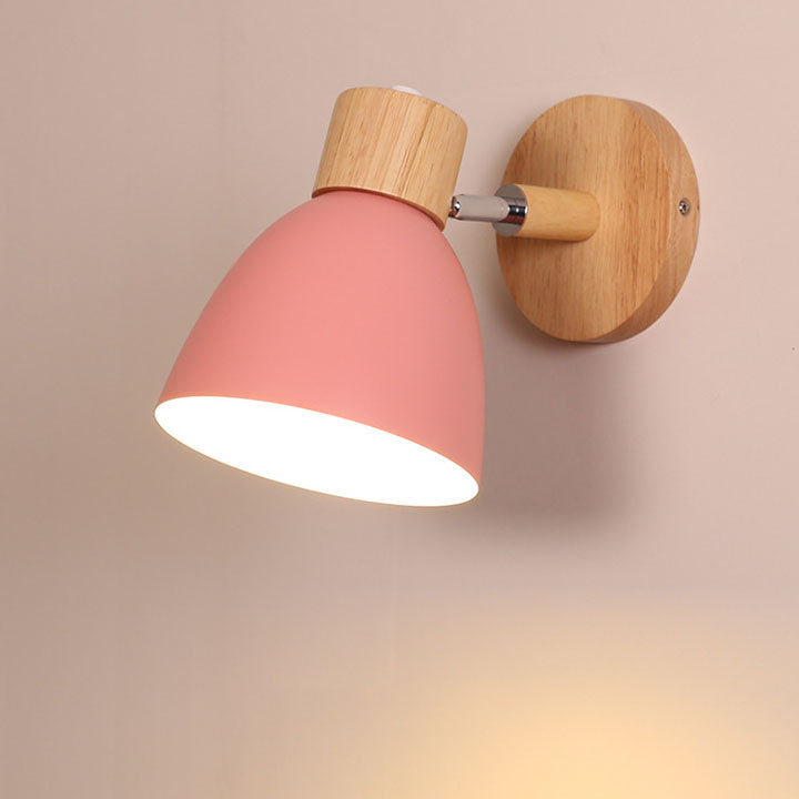 Luvano Wandleuchte Holz Eisen Macaron minimal
