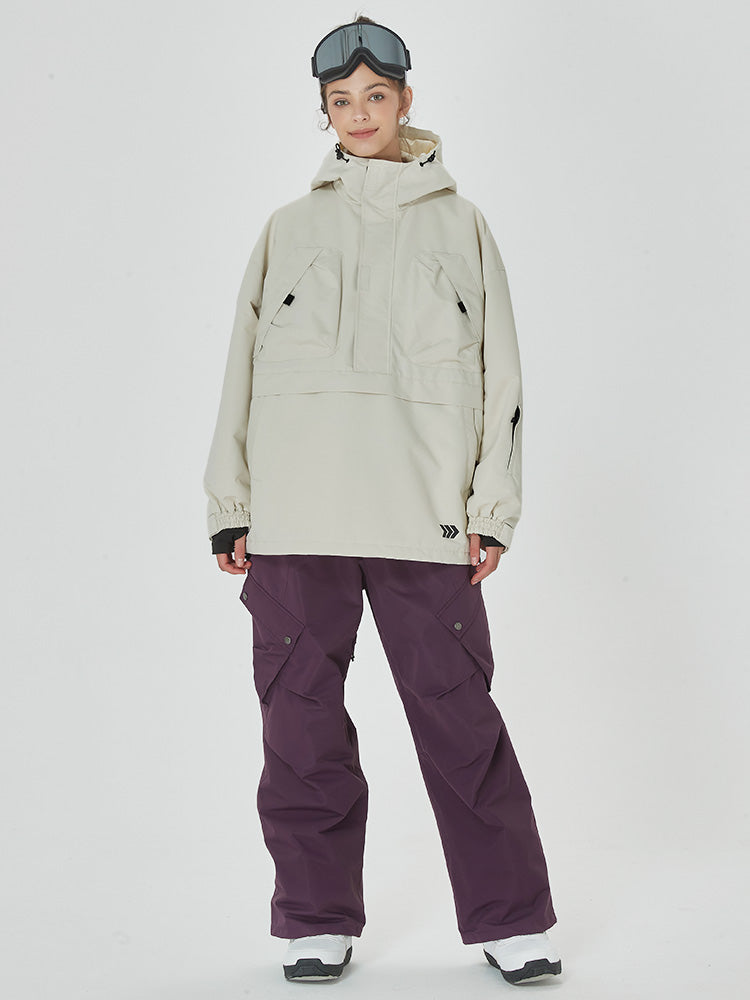 Damen Freerider Baggy Anorak Jacke mit Swag Cargo Snowboardhose
