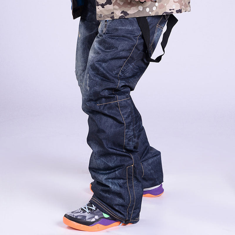Herren Outdoor-Jeans-Latzhose aus Denim