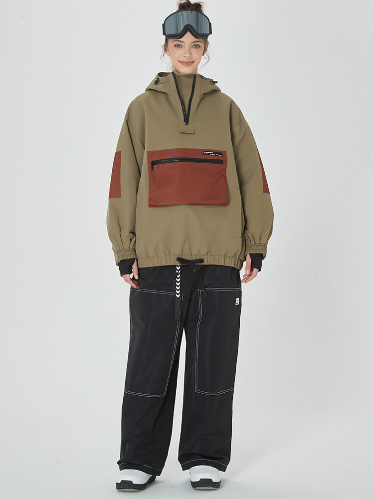 Damen-Mountain-Freerider-Freestyle-Snowboardanzug, Baggy-Snowboardanzug