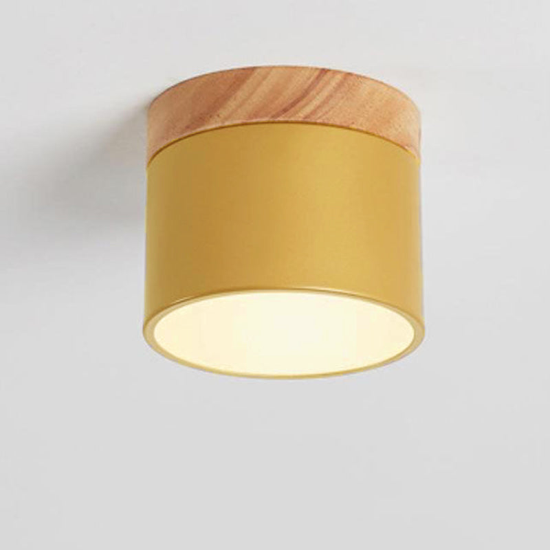 Luvano LED Deckenleuchte Macaron Holz skandinavisch