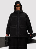 UrbanCraft Street Utility Freestyle Schneejacke für Herren – Reflektierende Kapuze & Arbeitskleidungsdesign