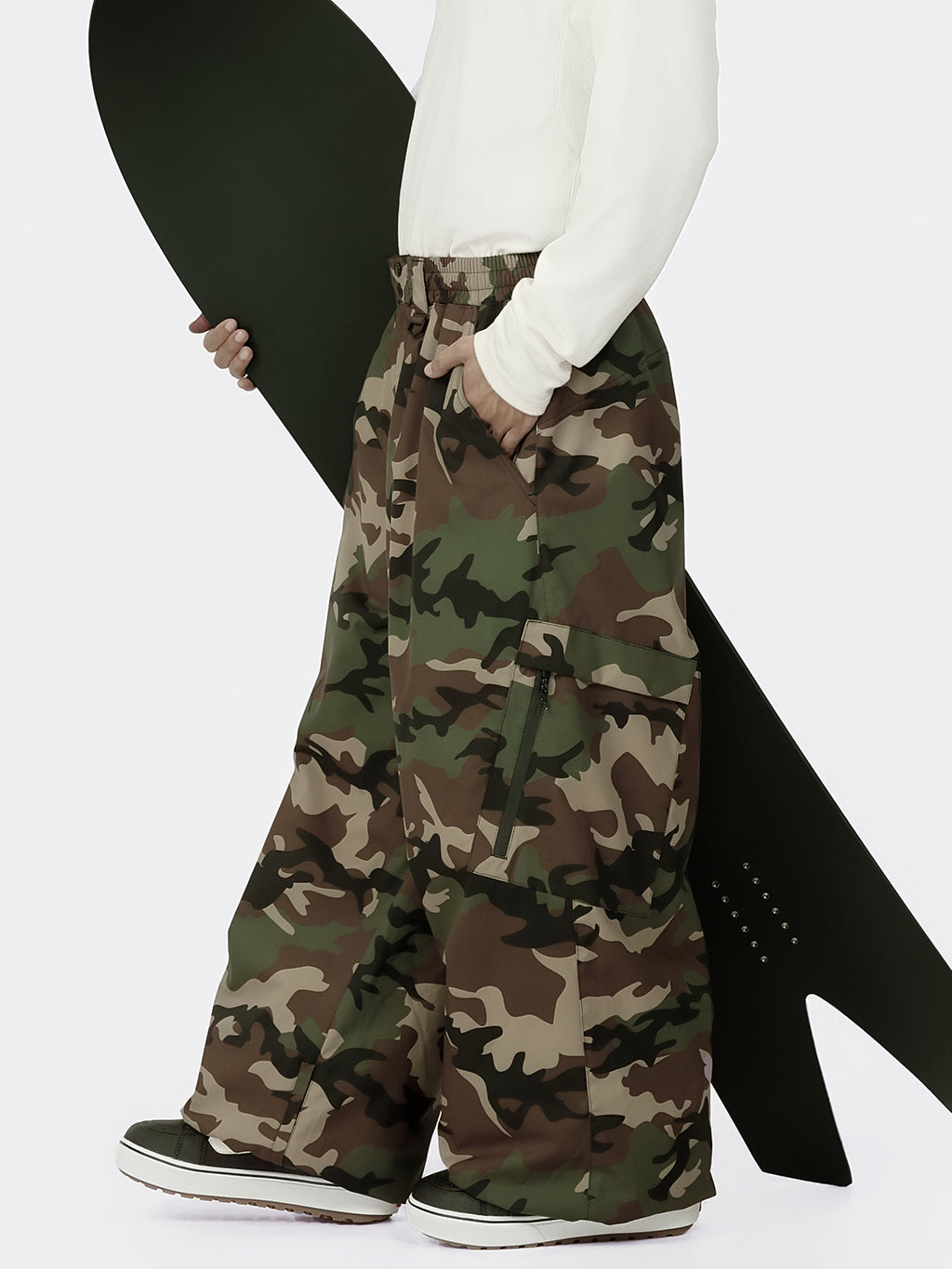 Urban Vibe Herren Strapazierfähige Allzweck-Freestyle-Schneehose im Baggy-Stil