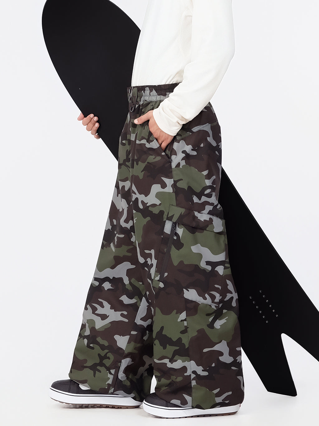 Urban Vibe Herren Strapazierfähige Allzweck-Freestyle-Schneehose im Baggy-Stil