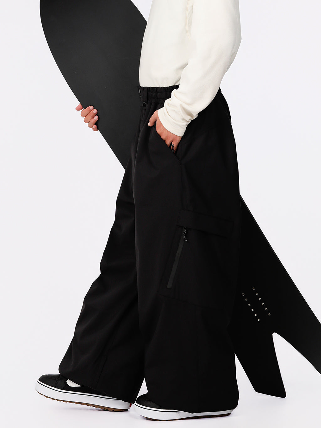 Urban Vibe Herren Strapazierfähige Allzweck-Freestyle-Schneehose im Baggy-Stil