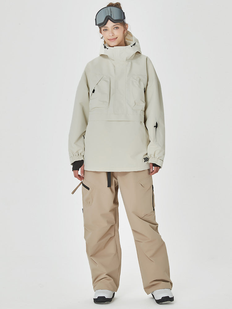Damen Freerider Baggy Snowsuit Anorak Snowboardjacke und -hose