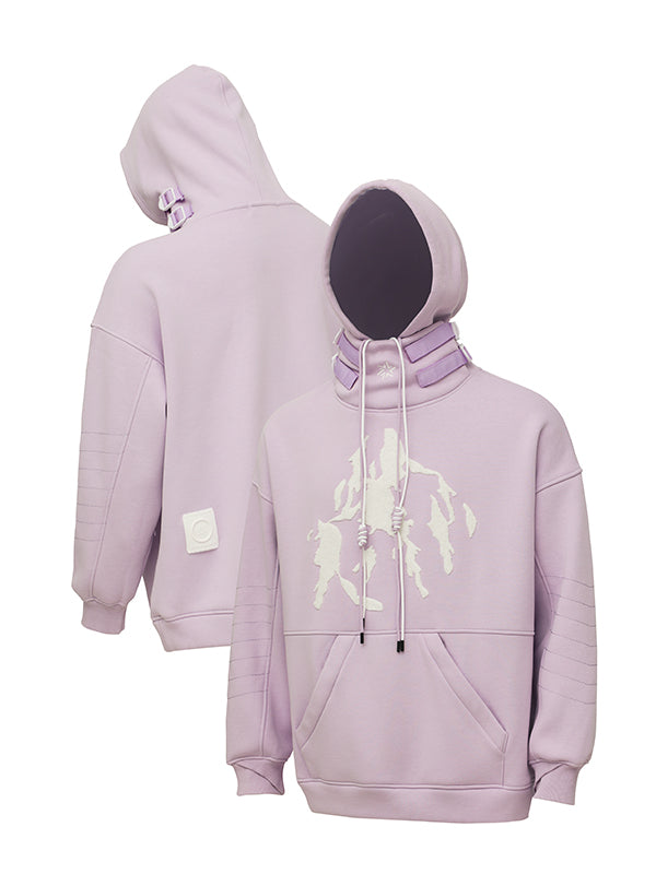 Snowall Unisex Herren-Hoodie mit Berg- und Schneelandschaftsmotiv, wasserabweisend