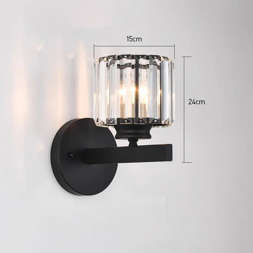 Luvano Wandleuchte Kristall Glas Eisen elegant