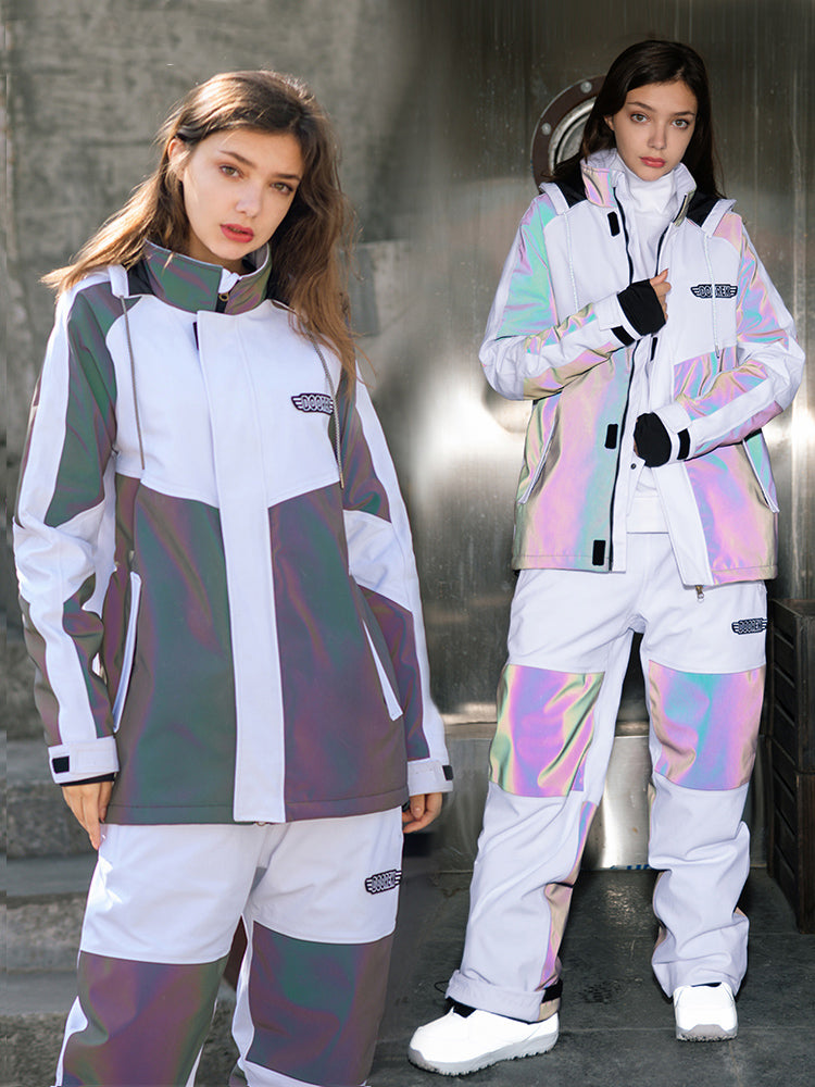 Doorek Neon Glimmer Funktions-Schneeanzug für Damen, Jacke & Hose