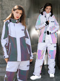 Doorek Neon Glimmer Funktions-Schneeanzug für Damen, Jacke & Hose