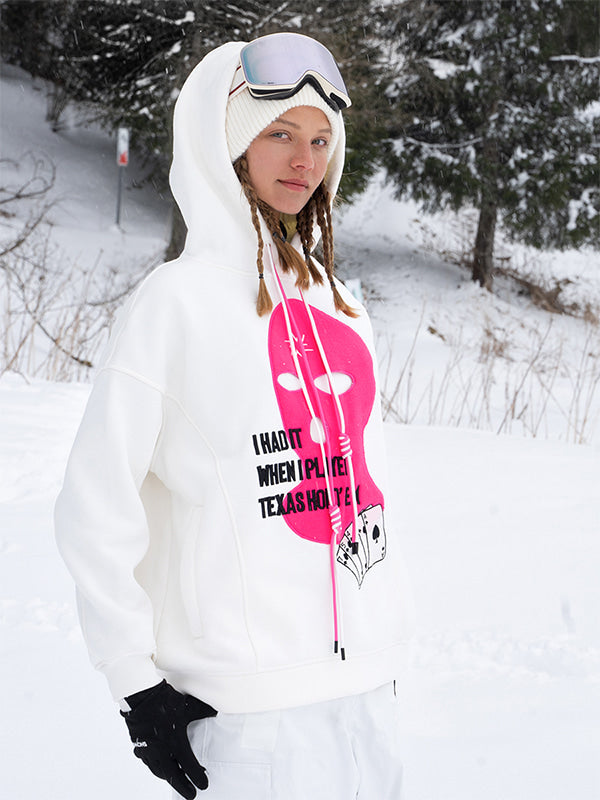 Snowall Unisex Gangster Swagger Snowscape Wasserabweisender Hoodie für Damen und Damen, Damen und Herren, mit Schneeflockenmotiv