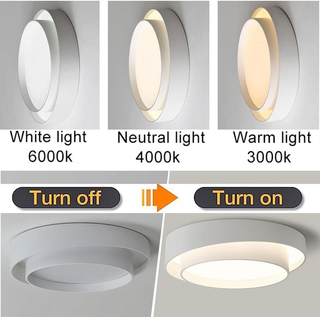 Luvano LED Deckenleuchte rund Nordic minimalistisch