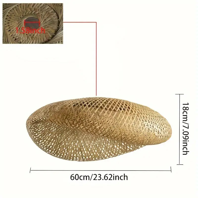 Luvano Pendelleuchte Rattan Geflecht Boho