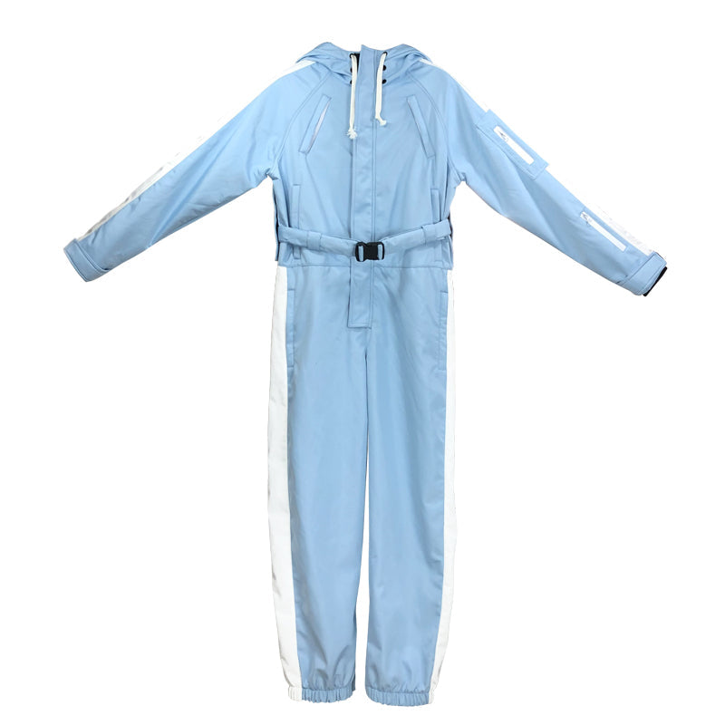 Damen Unisex North White Ice Slope Winter Einteiler Schneeanzug