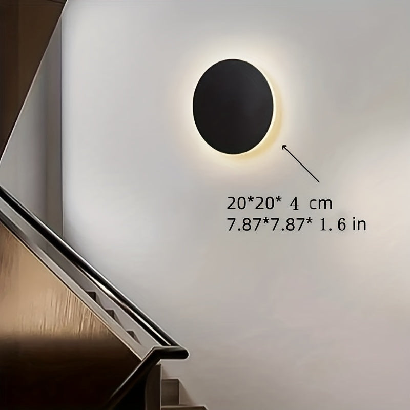 Luvano LED Wandleuchte rund Nordic minimal