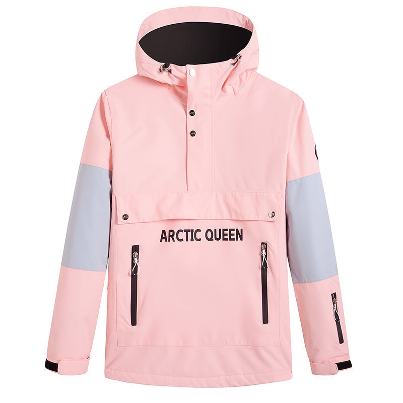Damen Mountain Challenger Half-Zip Anorak-Schneejacke