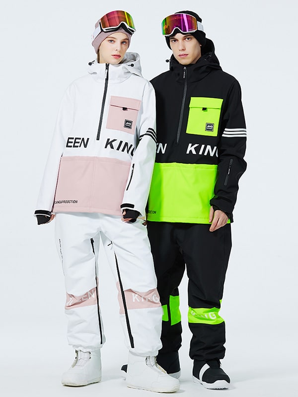 Mountain Peak SnowGuard Schneeanzüge für Damen mit halbem Reißverschluss und Anorak