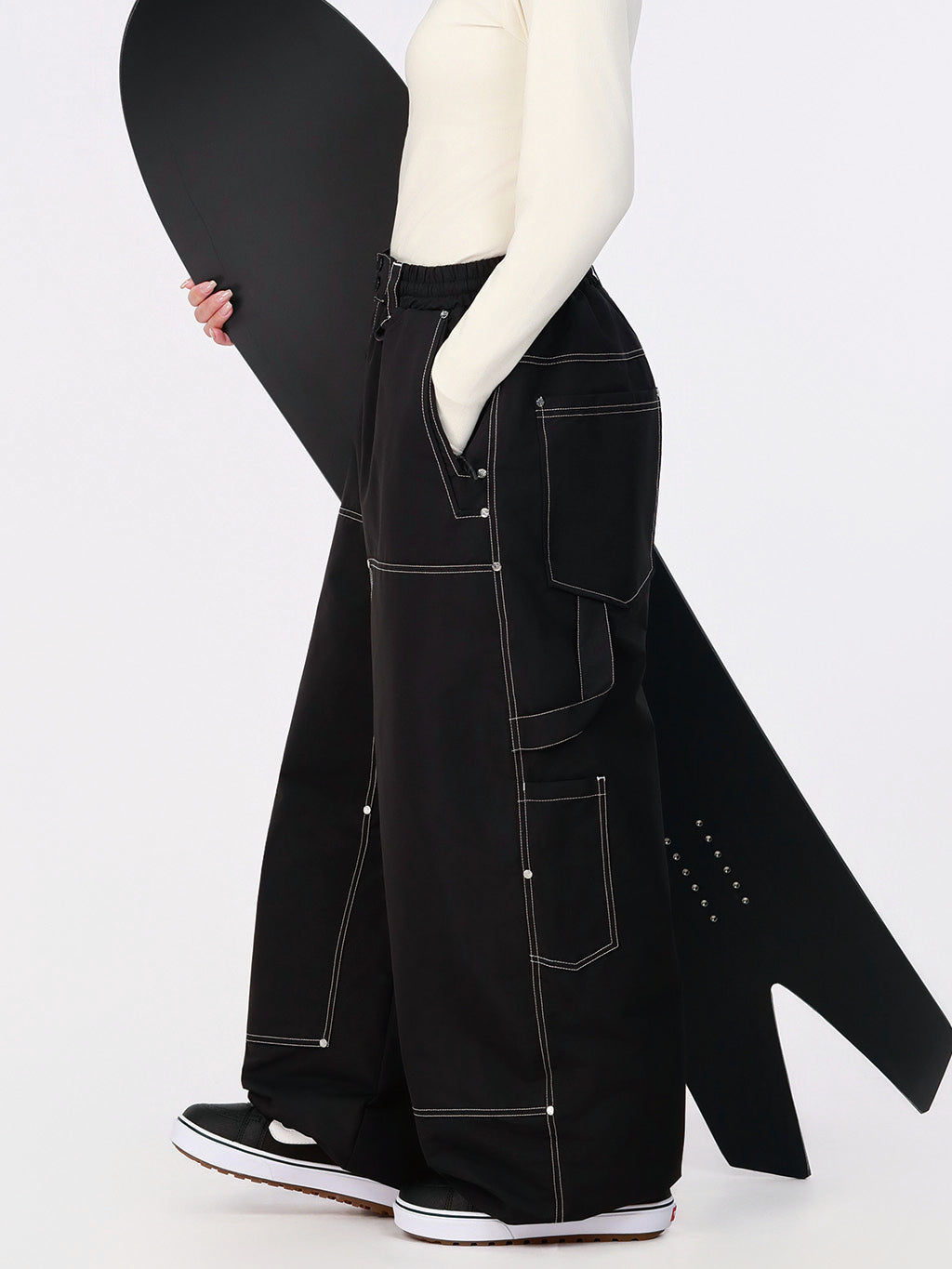 UrbanCraft Utility Freeride Baggy Snowboardhose für Damen mit verstärkten Einsätzen