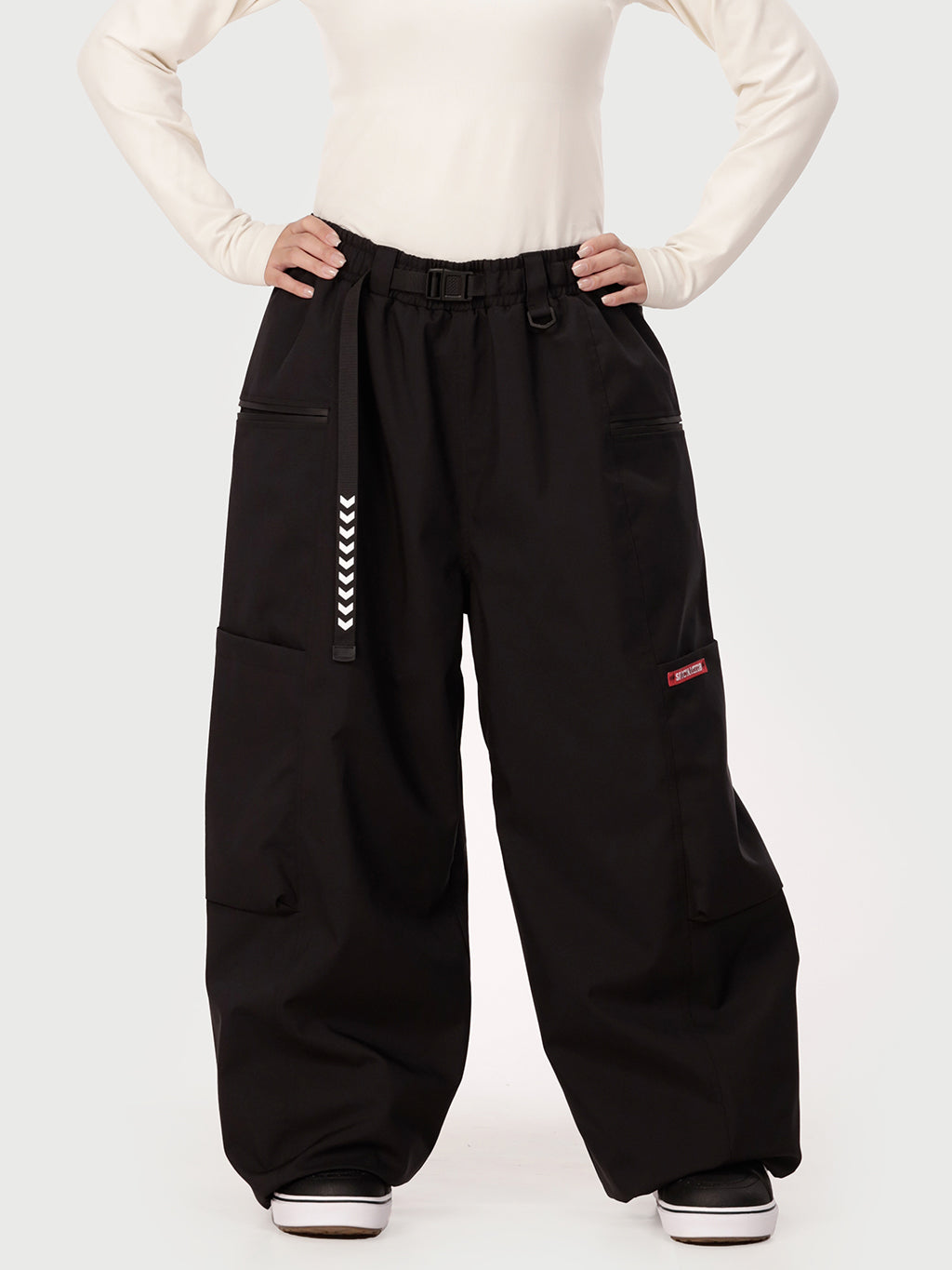 Techline Damen-Skihose mit strapazierfähigem Stretch-Cargo-Design – Baggy Freestyle Passform