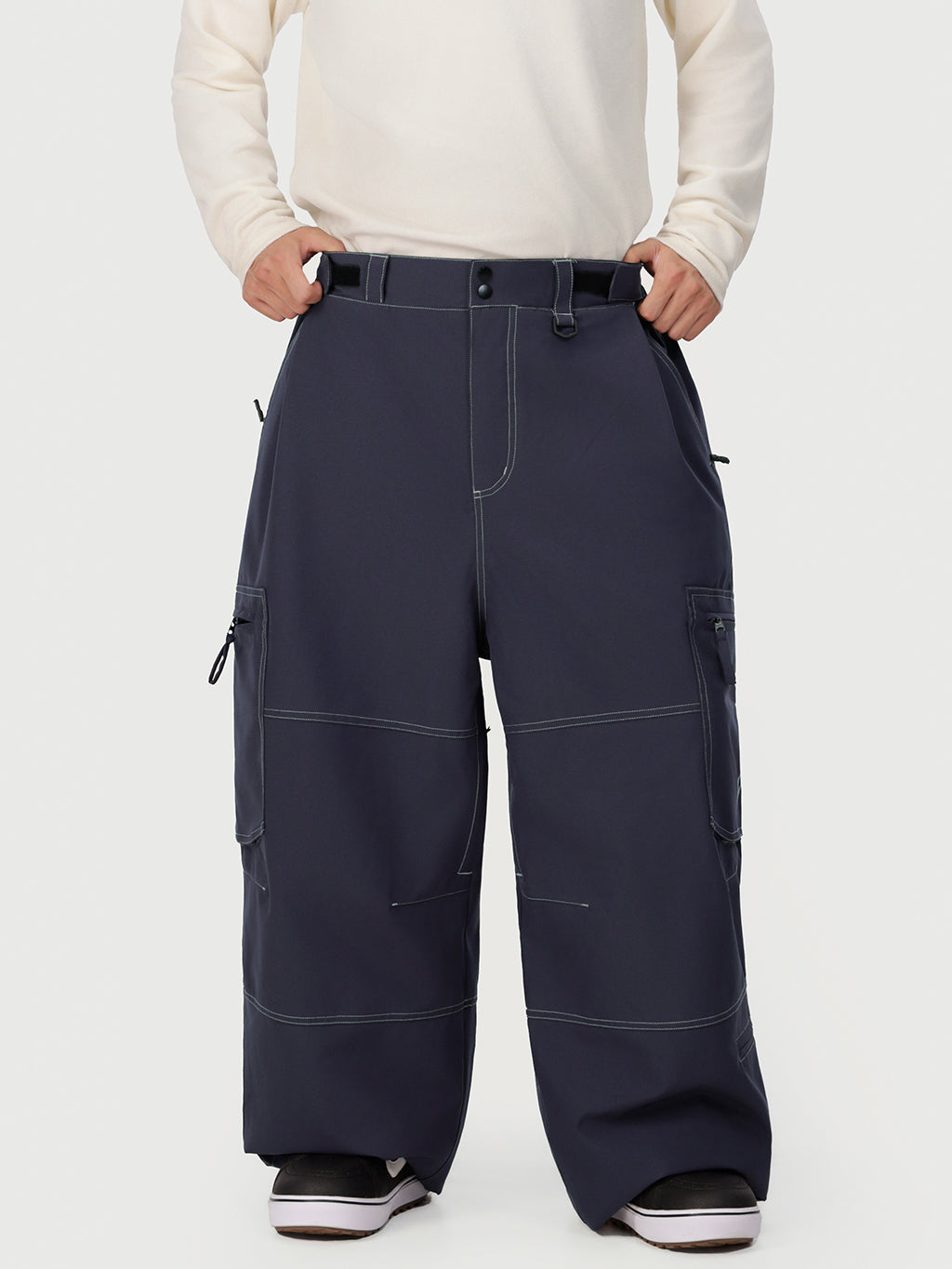 Wild Soul Crew Utility Cargo-Schneehose für Herren – Robuste Nähte, lockere Passform