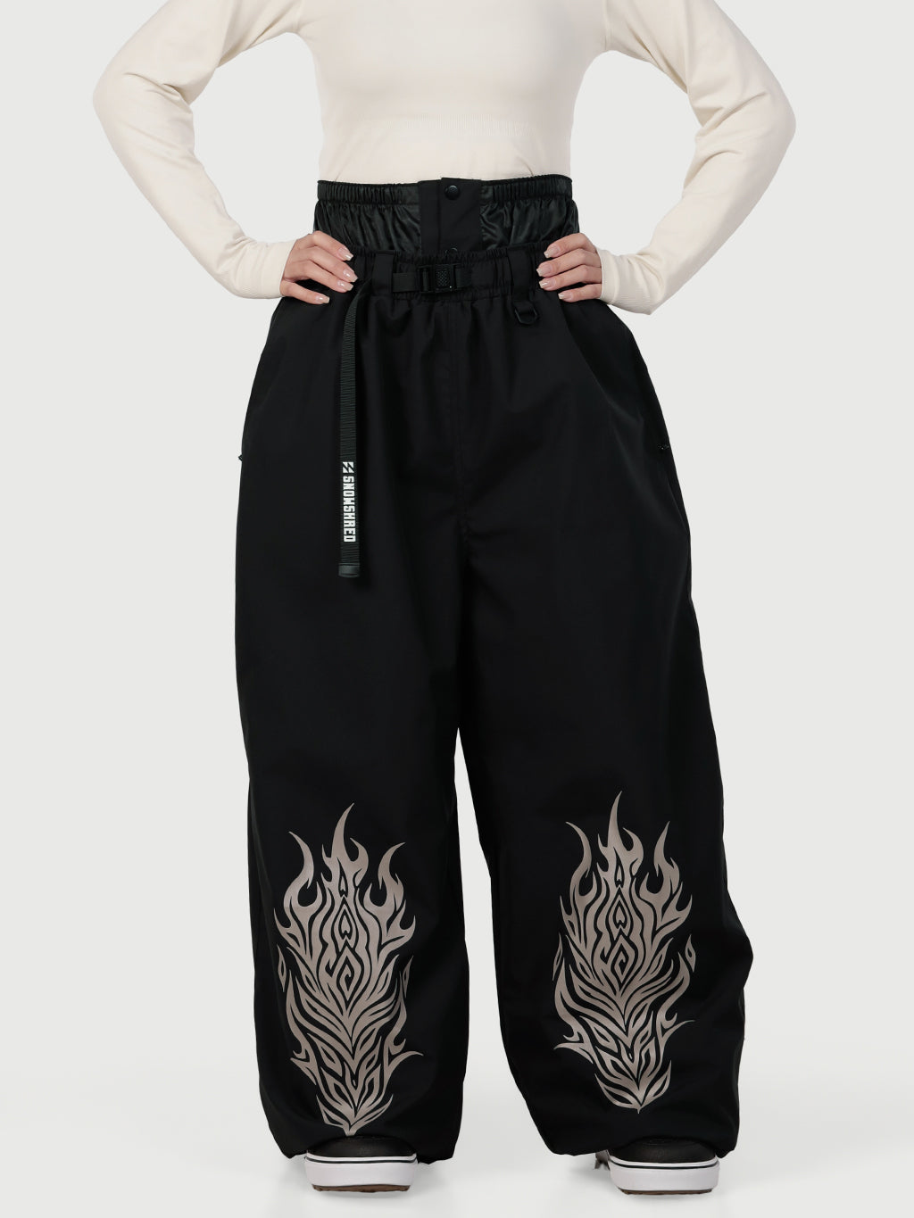 Hyper Beast Damen Strapazierfähige Allzweck-Freestyle-Schneehose im Baggy-Stil