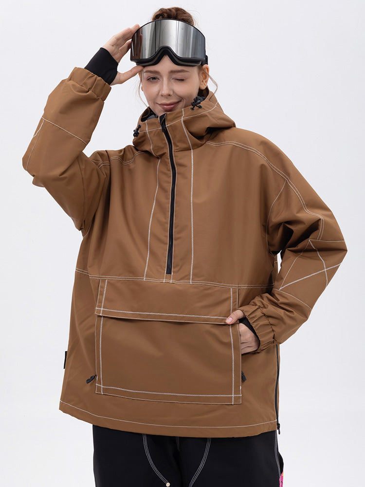 Damen-Snowboardjacke Mountain Vibe Streetstorm Pullover Camo – Ganzjahresjacke