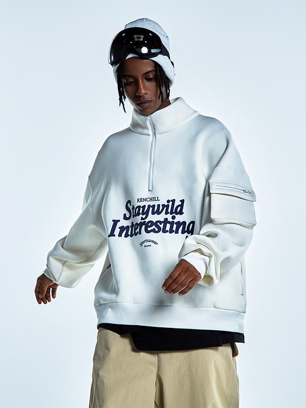 RenChill Mountain Chill Pullover Baggy Snow Hoodie für Herren