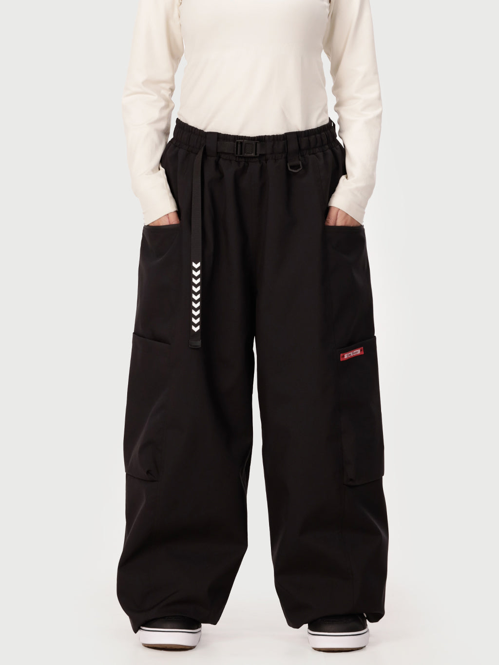 Techline Damen-Skihose mit strapazierfähigem Stretch-Cargo-Design – Baggy Freestyle Passform